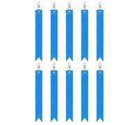 YELARXI Safety Reflector, Reflective Tags Pendant Safety Keychain Gear with Clip 8.7" & Lake Blue & 10Pcs - Fitting For(Keychain/Purses/Backpack/Wheelchairs Cycling/Running/Walking)