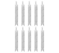 YELARXI Safety Reflector, Reflective Tags Pendant Safety Keychain Gear with Clip 8.7" & Silver & 10Pcs - Fitting For(Keychain/Purses/Backpack/Wheelchairs Cycling/Running/Walking)
