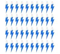 YELARXI Safety Reflector, Reflective Tags Pendant Thunder Shaped Safety Keychain with Chain Dark Blue & 40Pcs - Fitting For(Keychain/Purses/Backpack/Wheelchairs Cycling/Running/Walking)