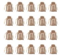 YELARXI Satin Jewelry Bags with Drawstrings, Silk Earring Gift Bags Wedding Favor Pouch 6 x 8 Inch Fit for Jewelry Candy Christmas Party Graduation Birthday Easter - (20 Pack, Champagne)