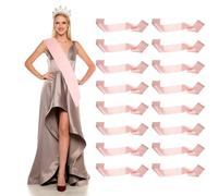 YELARXI Satin Sash, Blank Sash Pageant Ribbon for Party Wedding 16 Pack & Rose Gold