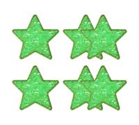 YELARXI Sequin Star Iron on Patches Embroidered Sew Sequin Glitter Patch Appliques, 2.6"x2.6" Fit for DIY Shoes Hats Backpacks Clothing Repair - (6 Pack, Fruit Green)