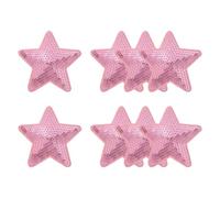 YELARXI Sequin Star Iron on Patches Embroidered Sew Sequin Glitter Patch Appliques, 3.5"x3.5" Fit for DIY Shoes Hats Backpacks Clothing Repair - (8 Pack, Pink)