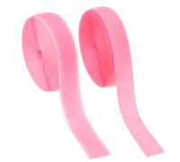 YELARXI Sew on Hook and Loop Tape, 1 Inch Width Non-Adhesive Back Nylon Sewing Fastener Strips Interlocking Fabric Tape 5 Yards Fit for Clothing Crafts Sewing DIY Project - (Pink)