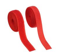 YELARXI Sew on Hook and Loop Tape, 3/4 Inch Width Non-Adhesive Back Nylon Sewing Fastener Strips Interlocking Fabric Tape 2 Yards Fit for Clothing Crafts Sewing DIY Project - (Red)