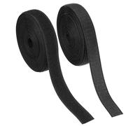 YELARXI Sew on Hook and Loop Tape, 3/4 Inch Width Non-Adhesive Back Nylon Sewing Fastener Strips Interlocking Fabric Tape 5 Yards Fit for Clothing Crafts Sewing DIY Project - (Black)