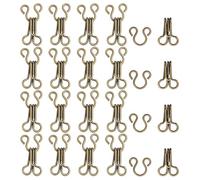 YELARXI Sewing Hooks and Eyes, 18mm Covered Hook Eye Sewing Closure Fasteners Sew on Snaps Fit for Bra Clothing Replacement Trousers Skirt Clothing DIY Craft (100 Pack, Bronze)