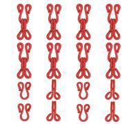 YELARXI Sewing Hooks and Eyes, 28mm Covered Hook Eye Sewing Closure Fasteners Sew on Snaps Fit for Bra Clothing Replacement Trousers Skirt Clothing DIY Craft (10 Pack, Red)
