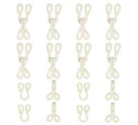YELARXI Sewing Hooks and Eyes, 28mm Covered Hook Eye Sewing Closure Fasteners Sew on Snaps Fit for Bra Clothing Replacement Trousers Skirt Clothing DIY Craft (10 Pack, Beige)