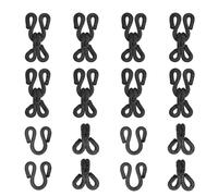 YELARXI Sewing Hooks and Eyes, 28mm Covered Hook Eye Sewing Closure Fasteners Sew on Snaps Fit for Bra Clothing Replacement Trousers Skirt Clothing DIY Craft (10 Pack, Black)