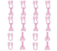 YELARXI Sewing Hooks and Eyes, 37mm Covered Hook Eye Sewing Closure Fasteners Sew on Snaps Fit for Bra Clothing Replacement Trousers Skirt Clothing DIY Craft (10 Pack, Pink)