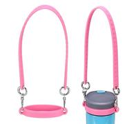 YELARXI Silicone Water Bottle Handle, Water Bottle Handle Strap Universal Carrier Strap for Stanley Cup Accessories & Rose Red-Fitting for (Hiking/Camping/Gym/Fitness/Travel/Outdoor Use)