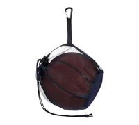 YELARXI Single Mesh Ball Bag, Ball Storage with Zipper Pocket Drawstring Mesh Carry Bag with Clip Sling Back 13 x 6 & Blue - Fit for (Basketball/Soccer/Volleyball/Football/Rugby)