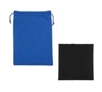 YELARXI Ski Goggle Bag, Microfiber Bag with Cleaning Cloth Drawstring Pouch Soft Storage Sleeve Case Protection 1 Pcs & Blue-Fitting for (Snow Swimming Goggle/Sunglasses/Camera)