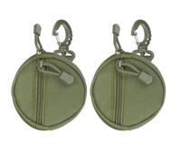 YELARXI Small Admin Pouch, Mini Pouch Keychain Storage Pocket with Buckle Compact Camping Gear Tool Organizer 3.9"x3.9" & Green-Fitting for (Hiking/Fishing/Hunting/Backpack)