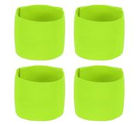YELARXI Soccer Captain Armband, Elastic Wrist Arm Bands Adjustable Player Team Leader Anti-Slip Badge Sports Accessories-Fit for (Adult/Youth-Football-Basketball) 4Pcs & Fluorescent Green