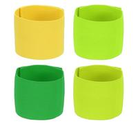 YELARXI Soccer Captain Armband, Elastic Wrist Arm Bands Adjustable Player Team Leader Anti-Slip Badge Sports Accessories-Fit for (Adult/Youth-Football-Basketball) 4Pcs & Neon Green/Yellow