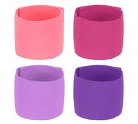 YELARXI Soccer Captain Armband, Elastic Wrist Arm Bands Adjustable Player Team Leader Anti-Slip Badge Sports Accessories-Fit for (Adult/Youth-Football-Basketball) 4Pcs & Orchid Dream