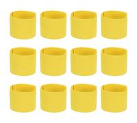 YELARXI Soccer Captain Armband, Elastic Wrist Arm Bands Adjustable Player Team Leader Anti-Slip Badge Sports Accessories-Fit for (Adult/Youth-Football-Basketball) 12Pcs & Light Yellow