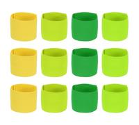 YELARXI Soccer Captain Armband, Elastic Wrist Arm Bands Adjustable Player Team Leader Anti-Slip Badge Sports Accessories-Fit for (Adult/Youth-Football-Basketball) 12Pcs & Neon Green/Yellow
