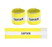 YELARXI Soccer Captain Armbands, Adjustable Captain Bands Soccer Elastic Armband Protective Arm Badge Bands, 3Pcs &Yellow&White - Fit for (Adult Youth Team Sports/Football/Basketball)