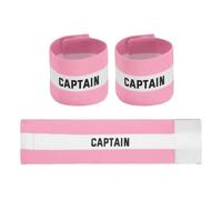 YELARXI Soccer Captain Armbands, Adjustable Captain Bands Soccer Elastic Armband Protective Arm Badge Bands, 3Pcs &Pink&White - Fit for (Adult Youth Team Sports/Football/Basketball)