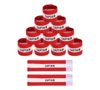 YELARXI Soccer Captain Armbands, Adjustable Captain Bands Soccer Elastic Armband Protective Arm Badge Bands, 12Pcs &Redd&White - Fit for (Adult Youth Team Sports/Football/Basketball)
