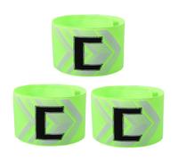 YELARXI Soccer Captain, Soccer Captain Armband Elastic Adjustable Leader Armband Sport Protective Arm Badge Band for Adult Football Volleyball Team Training (3 Pack, Fluorescent Green)