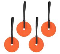 YELARXI Soccer Goal Target, Agility Hockey Shooting Goal Target Discs with 4 Straps Training Equipment, 4 Pcs & Rubber & Orange -Fit For(Lacrosse Football Soccer Baseball Practice Accuracy