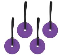 YELARXI Soccer Goal Target, Agility Hockey Shooting Goal Target Discs with 4 Straps Training Equipment, 4 Pcs & Rubber & Purple -Fit For(Lacrosse Football Soccer Baseball Practice Accuracy