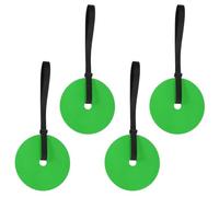 YELARXI Soccer Goal Target, Agility Hockey Shooting Goal Target Discs with 4 Straps Training Equipment, 4 Pcs & Rubber & Green -Fit For(Lacrosse Football Soccer Baseball Practice Accuracy