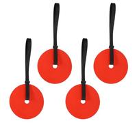 YELARXI Soccer Goal Target, Agility Hockey Shooting Goal Target Discs with 4 Straps Training Equipment, 4 Pcs & Rubber & Red -Fit For(Lacrosse Football Soccer Baseball Practice Accuracy
