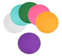 YELARXI Spot Markers for Agility Dot, Non-Slip Poly Spots Floor Dots Flat Field Soccer Training Equipment 12 In & 6 Pcs & Colorful -Fitting for (Gym/Sports/Training/PE Games/Dance)