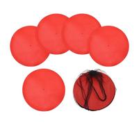 YELARXI Spot Markers, Poly Spot Marker for Agility Training Floor Dots Non Slip Flat Field Cones 15 Pcs & 7 in & Red - for (Soccer/Speed Training/Gaming/Basketball/Dance Practice)