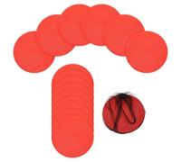 YELARXI Spot Markers, Poly Spot Marker for Agility Training Floor Dots Non Slip Flat Field Cones 15 Pcs & 9 In & Red - for (Soccer/Speed Training/Gaming/Basketball/Dance Practice)