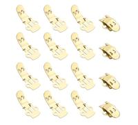 YELARXI Stainless Steel Flat Blank Shoe Clips 14 x 30 mm & 16 Pcs & Gold