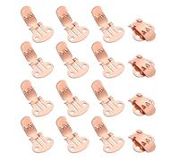 YELARXI Stainless Steel Flat Blank Shoe Clips 19 x 31 mm & 16 Pcs & Copper