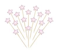 YELARXI Star Cupcake Toppers Glitter Star Cake Toppers Mini Cupcake Picks, Fit for Wedding Engagement Birthday Party Cake Decorations (30 Pack, Rose Gold)