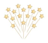 YELARXI Star Cupcake Toppers Glitter Star Cake Toppers Mini Cupcake Picks, Fit for Wedding Engagement Birthday Party Cake Decorations (50 Pack, Gold)