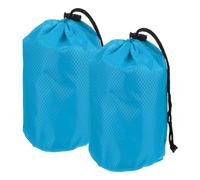 YELARXI Stuff Sack, Waterproof Ditty Bags Storage Sacks Portable Outdoor Ultralight Drawstring Dry Stuff Bag Gear with Toggle 4x8In & 2 Pack & Bright Blue for (Backpacking Camping Hiking)