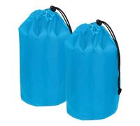 YELARXI Stuff Sack, Waterproof Ditty Bags Storage Sacks Portable Outdoor Ultralight Drawstring Dry Stuff Bag Gear with Toggle 6x12In & 2 Pack & Bright Blue for (Backpacking Camping Hiking)