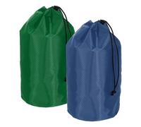 YELARXI Stuff Sack, Waterproof Ditty Bags Storage Sacks Portable Outdoor Ultralight Drawstring Dry Stuff Bag Gear with Toggle 7x13In & 2 Pack & Dark Blue, Dark Green for (Backpacking)