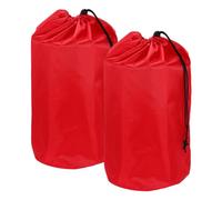 YELARXI Stuff Sack, Waterproof Ditty Bags Storage Sacks Portable Outdoor Ultralight Drawstring Dry Stuff Bag Gear with Toggle 9x17In & 2 Pack & Red for (Backpacking Camping Hiking)