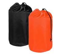 YELARXI Stuff Sack, Waterproof Ditty Bags Storage Sacks Portable Outdoor Ultralight Drawstring Dry Stuff Bag Gear with Toggle 6x13In & 2 Pack & Black for (Backpacking Camping Hiking)