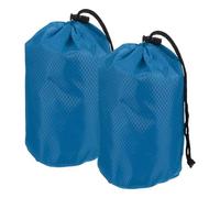 YELARXI Stuff Sack, Waterproof Ditty Bags Storage Sacks Portable Outdoor Ultralight Drawstring Dry Stuff Bag Gear with Toggle 4x8In & 2 Pack & Sea Blue for (Backpacking Camping Hiking)