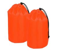 YELARXI Stuff Sack, Waterproof Ditty Bags Storage Sacks Portable Outdoor Ultralight Drawstring Dry Stuff Bag Gear with Toggle 6x12In & 2 Pack & Orange for (Backpacking Camping Hiking)