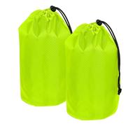 YELARXI Stuff Sack, Waterproof Ditty Bags Storage Sacks Portable Outdoor Ultralight Drawstring Dry Stuff Bag Gear with Toggle 6x12In & 2Pack & Bright Green for (Backpacking Camping Hiking)