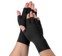 YELARXI Sun Protection Gloves, Half Finger Summer Hand Protection Gloves Breathable Touchscreen Fingerless Mittens, Black & Nylon Ice Silk -Fitting for (Outdoor Sports Cycling Manicures)