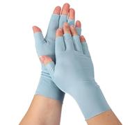 YELARXI Sun Protection Gloves, Half Finger Summer Hand Protection Gloves Breathable Touchscreen Fingerless Mittens, Blue & Nylon Ice Silk -Fitting for (Outdoor Sports Cycling Manicures)