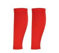 YELARXI Sun Protection Leg Sleeves, Sports Compression Leg Cooling Ice Silk Sleeves with Anti-slip Silicone Strips, Red& Polyester -Fitting for(Running Cycling Football)